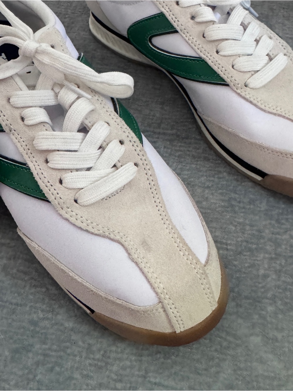 Tretorn Kristine Elite G White Green Retro Sneaker NWT Size 10 - Picture 3 of 14